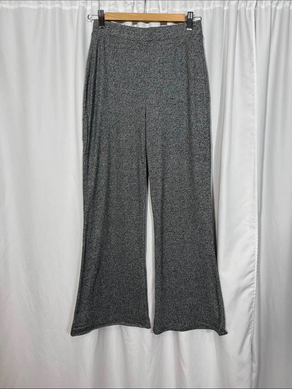 Zenana Charcoal Wide-Leg Knit Pants